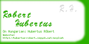 robert hubertus business card